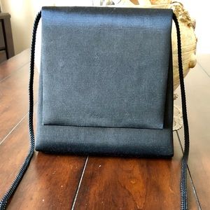 Black Satin Shoulder Bag